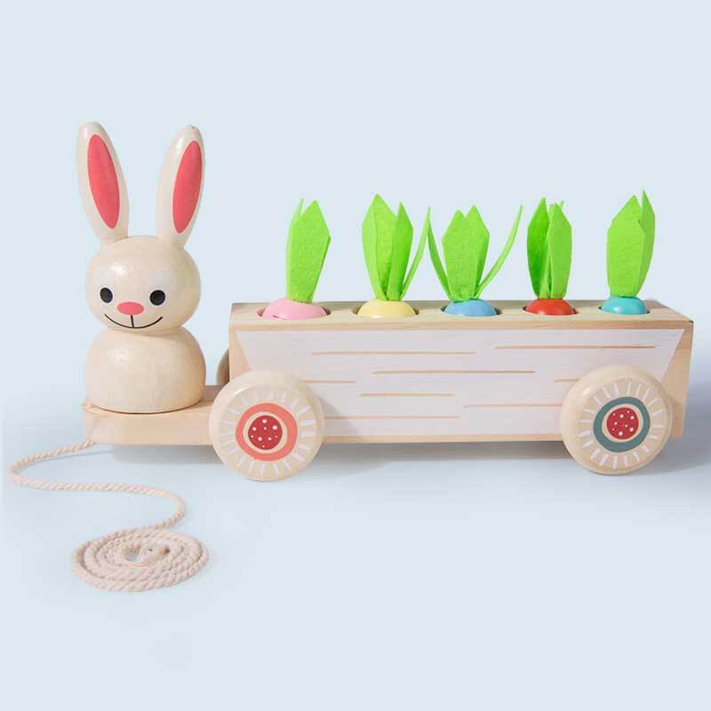 Carrot Pulling Rabbit Trailer