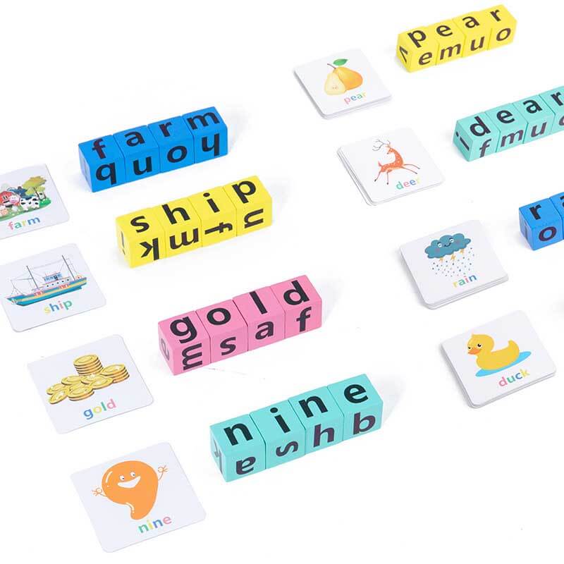 Wooden Blocks Spelling Game