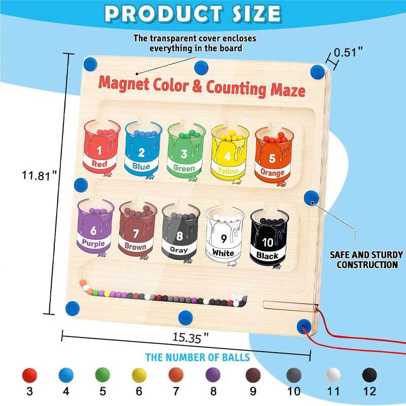 Montessori Magnetic Color & Number Journey