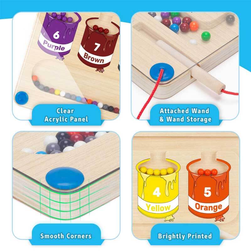 Montessori magnetische kleur- en nummerreis 