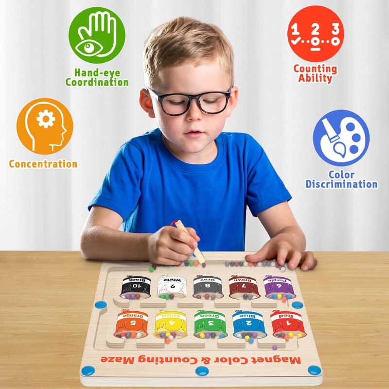 Montessori Magnetic Color & Number Journey