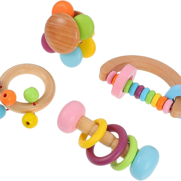 Montessori Wooden Rattles (4 Pack)