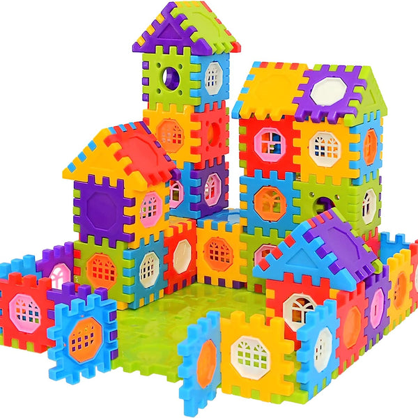 Montessori Educational Interlocking Blocks - 150 Pieces Learning Building Set for Kids