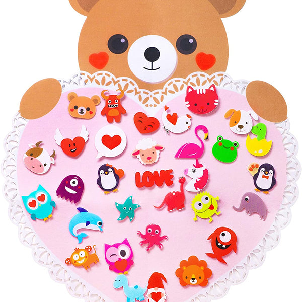 Montessori Felt Valentine's  Bear