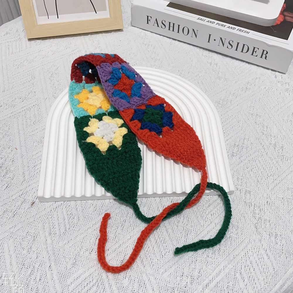 Floral Crochet Kerchief