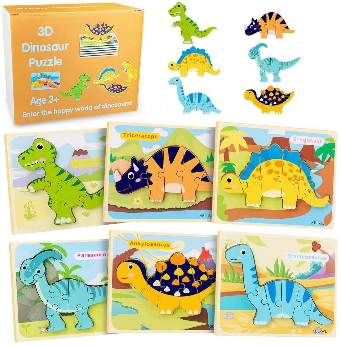 Best Seller: 3D Dinosaur Puzzles 6 PACK