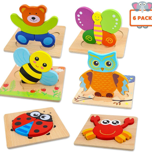 Montessori Animal Puzzles 6 PACK