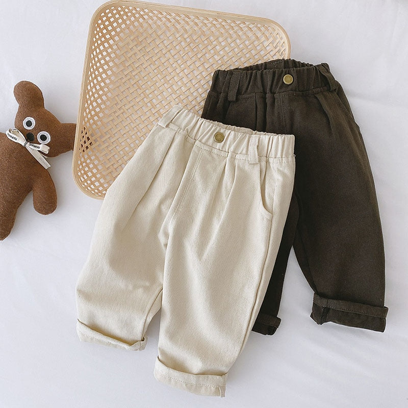 Cool Boys' Pants: Trendy Solid Trousers for Kids