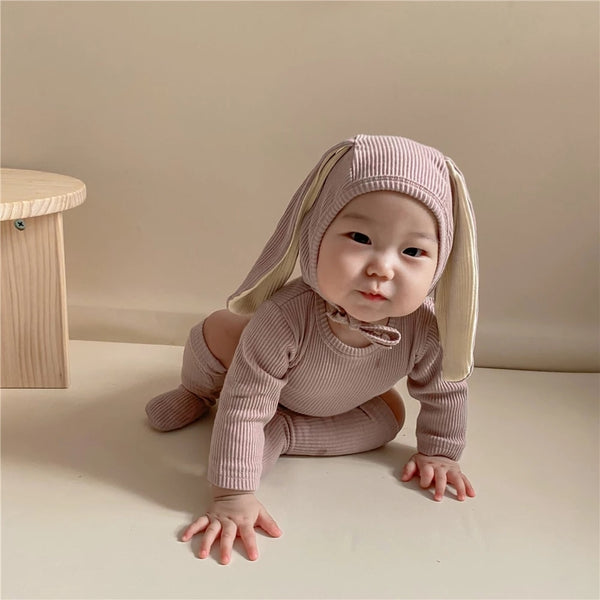 Baby Clothes/ Big Ear Hat and Cocks Bodysuit For 0-2 Years