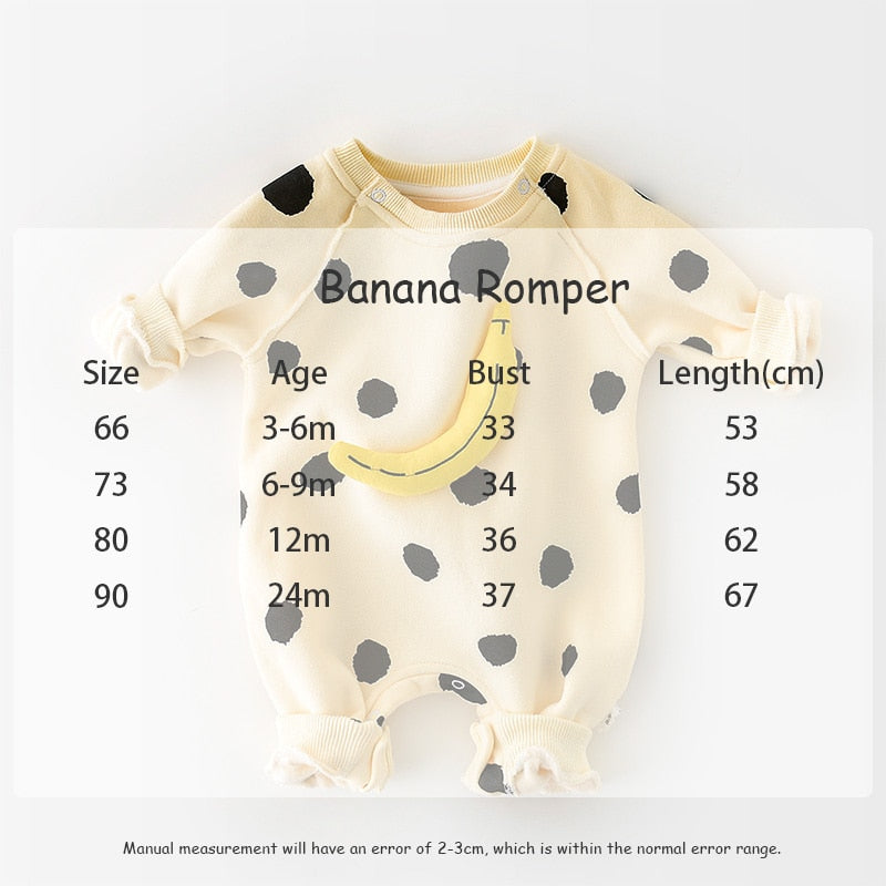 Banana Bonanza Baby Outfit - Jumpsuit with Colorful Fruit Print