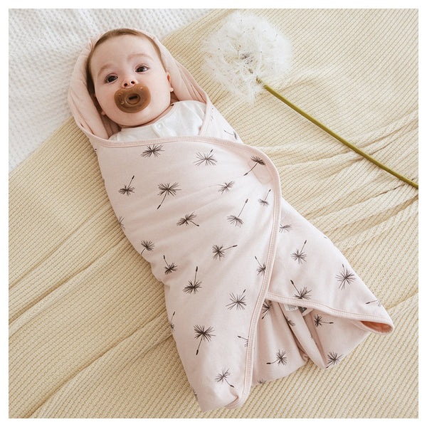 Vintage pattern Image of a cozy and secure newborn baby swaddle sack designed for infant sleep, suitable for 0-3 months with TOG 0.5 rating