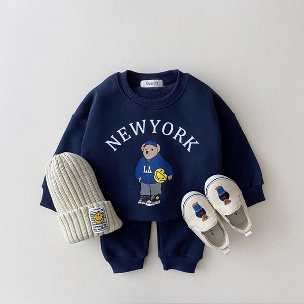 Cuddle New York Bear - Long Sleeve Sweater and pant