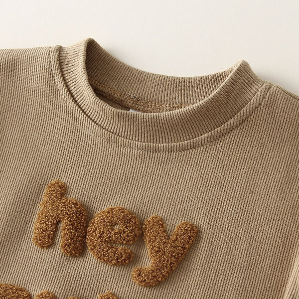 "Hey Cutie" Toddler Tops Sweater + Pant For 0-3 Years