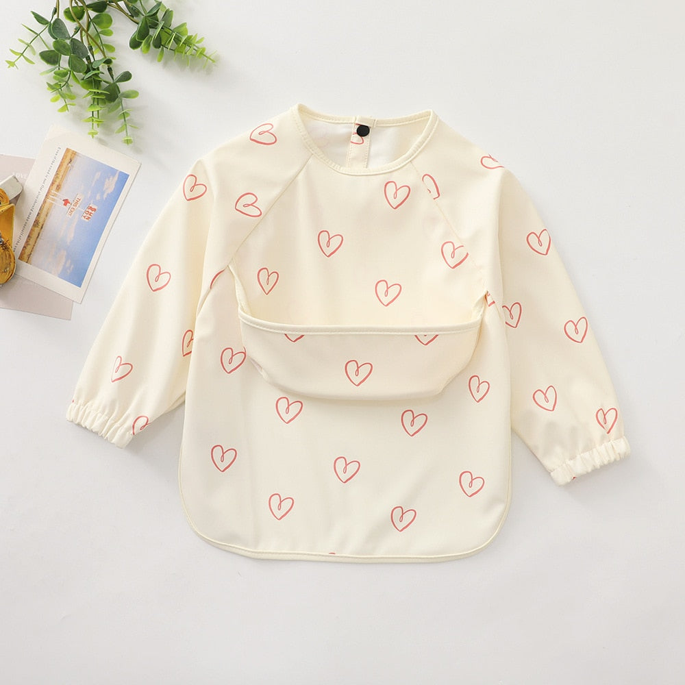 Baby Bib Long Sleeved Clothing / Waterproof Baby Apron For 0- 3Years