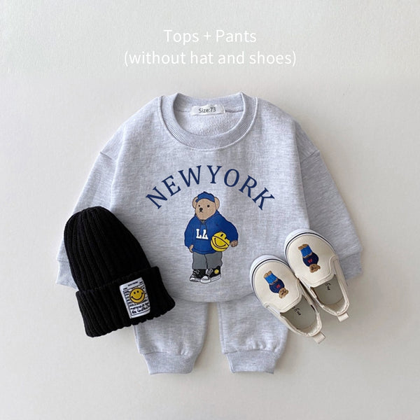 Cuddle New York Bear - Long Sleeve Sweater and pant