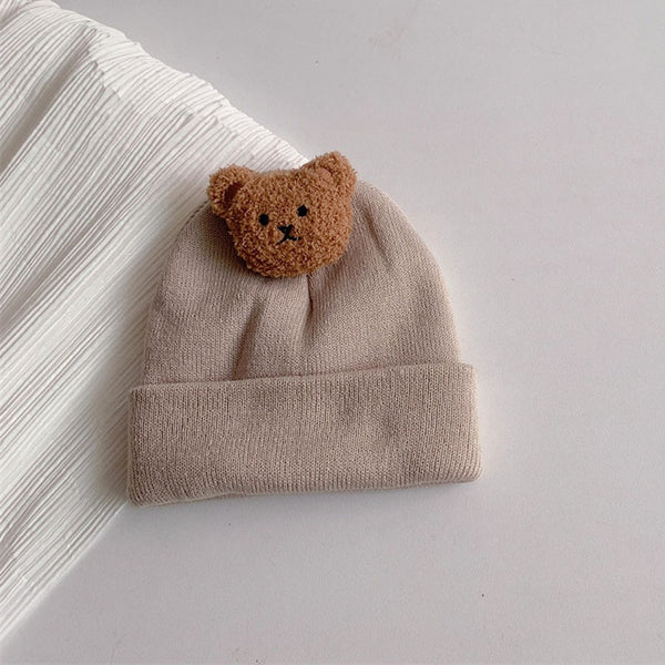 Baby Autumn Winter Beanie / Cute Bear Warm Crochet Hats For 0-3 Year