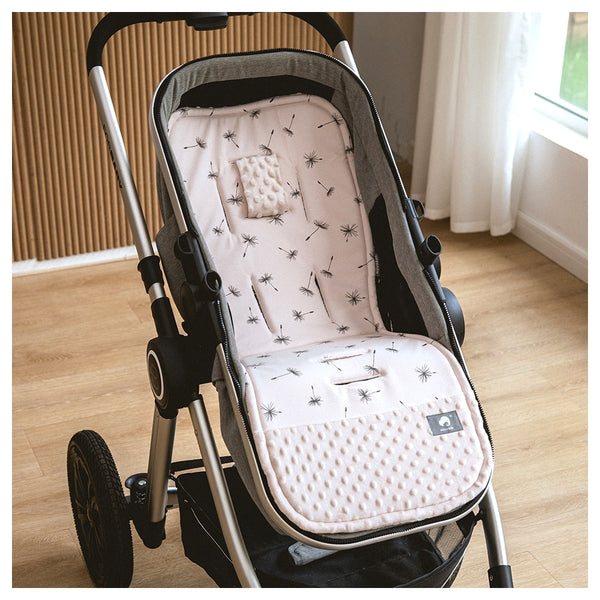 Stay cool on the go with this foldable, portable stroller cushion for babies pink dandelion