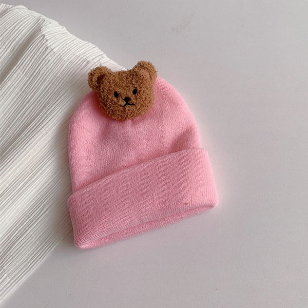 Baby Autumn Winter Beanie / Cute Bear Warm Crochet Hats For 0-3 Year